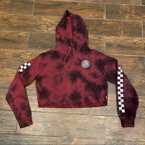 Vans Tie Dye Burgundy Cropped Hoodie